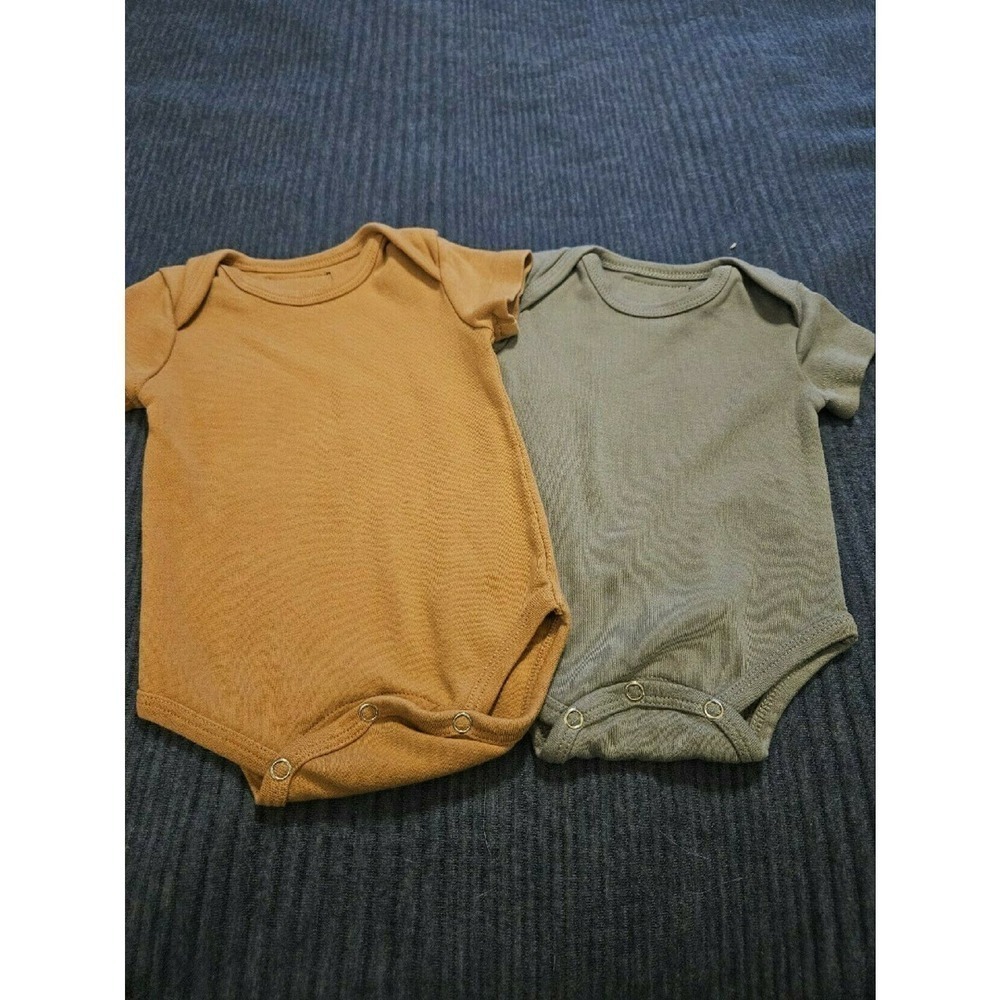 Euc Modern‎ Burlap Bodysuit Bundle Size 0-3m